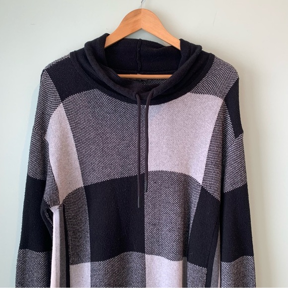 T by Talbots Colorblock Modal Blend Drawstring Collar Sweater Large Peti… - Picture 5 of 9